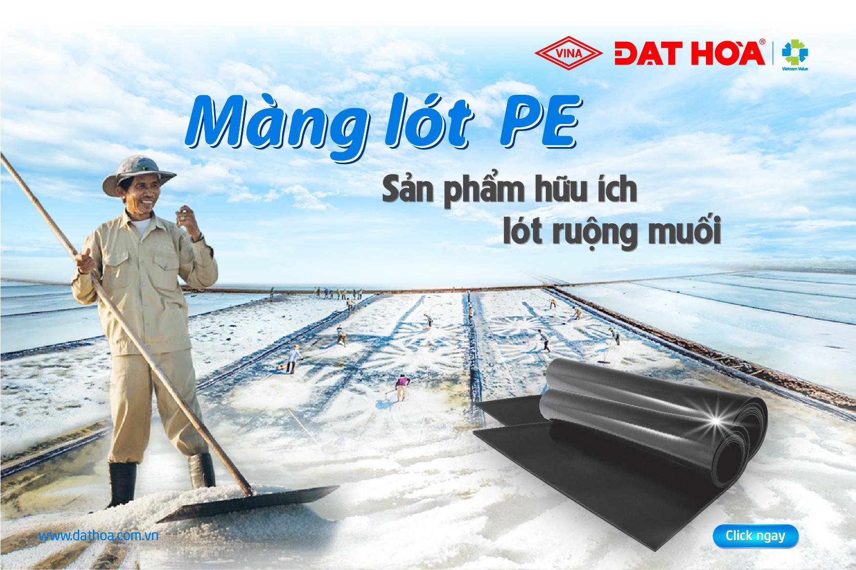 Màng lót PE – Sản phẩm hữu ích lót ruộng muối