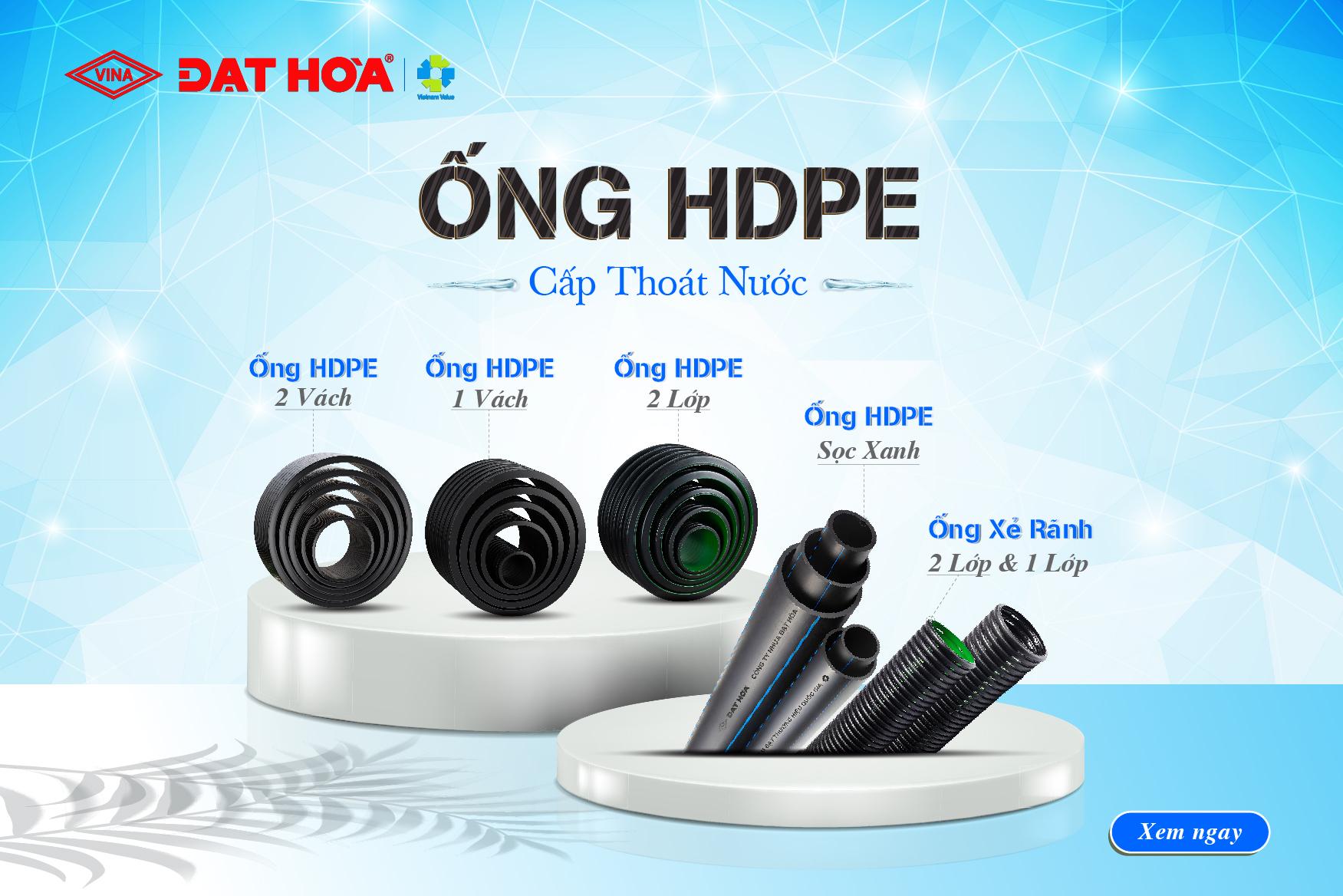 Những ưu điểm và ứng dụng nổi bật của ống HDPE Đạt Hòa