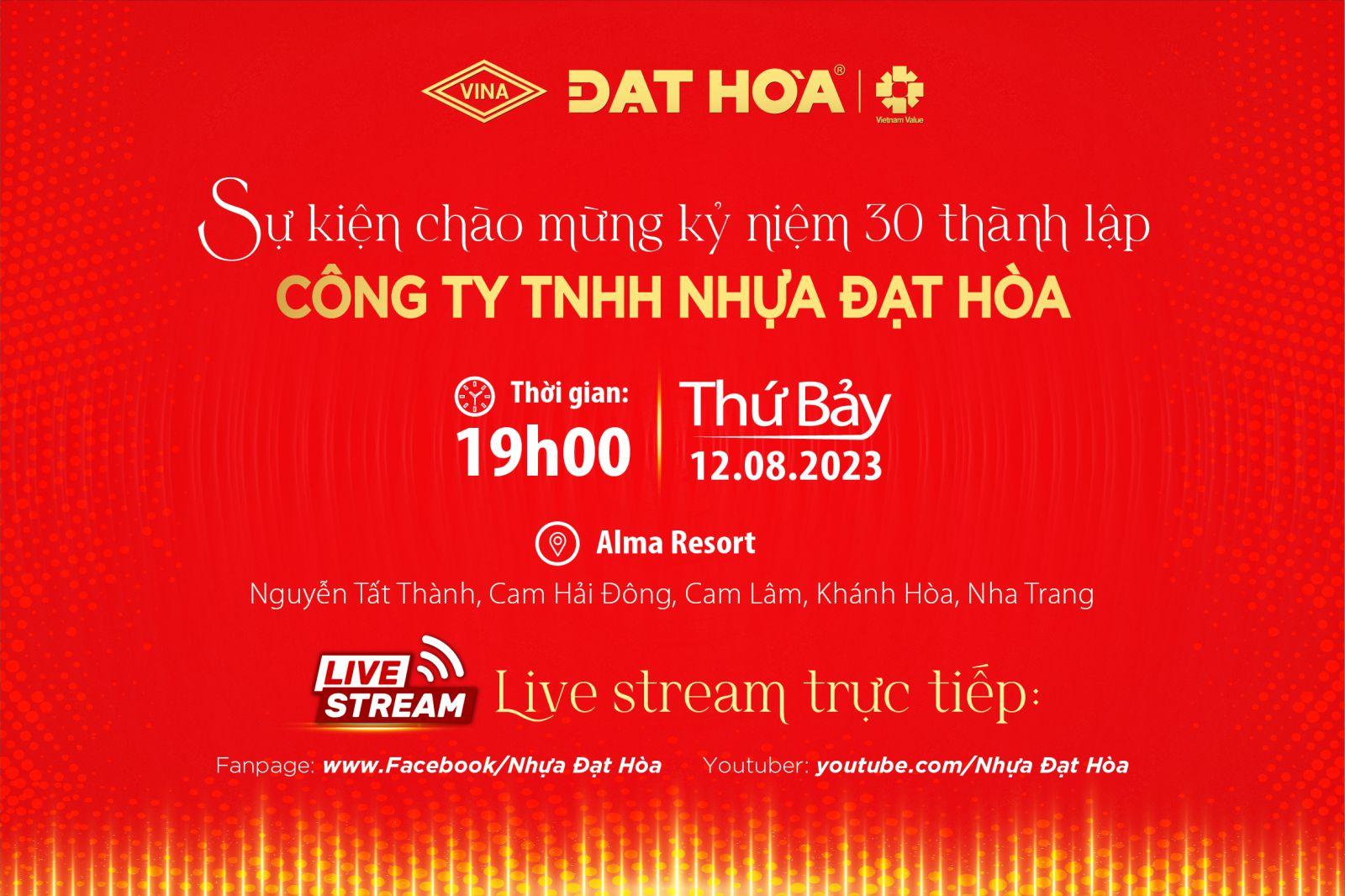 Sự kiện chào mừng kỷ niệm 30 năm thành lập công ty nhựa Đạt Hòa