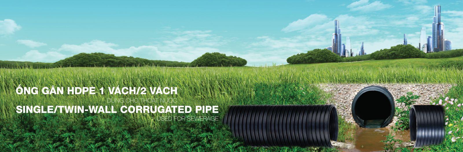 Ống gân HDPE 1 vách