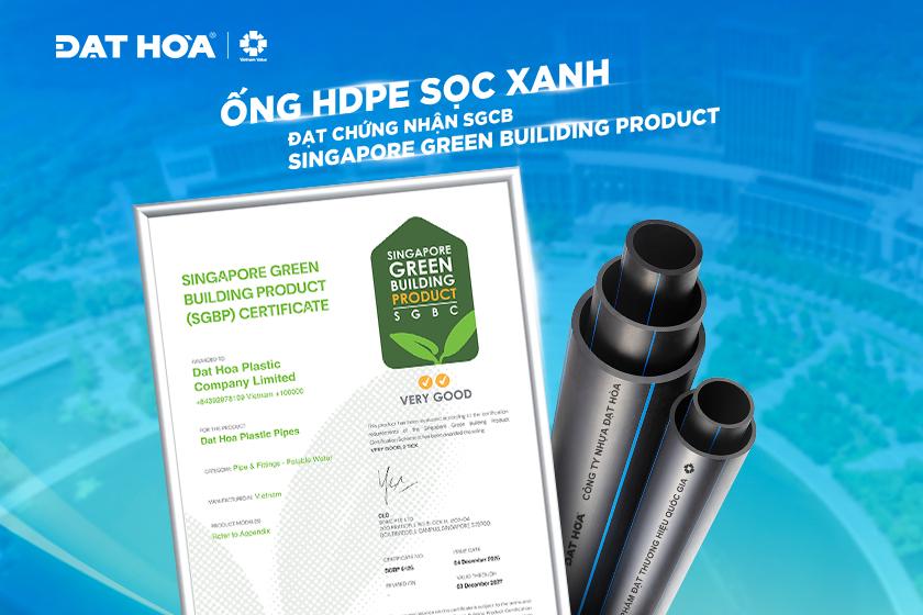 Ống HDPE Sọc Xanh – Sản Phẩm Đạt Chứng Nhận “SGBC” - Singapore Green Building Product
