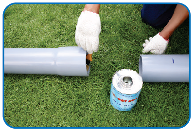 Jointing uPVC pipes by solvent cement