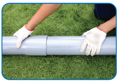 Jointing uPVC pipes by solvent cement