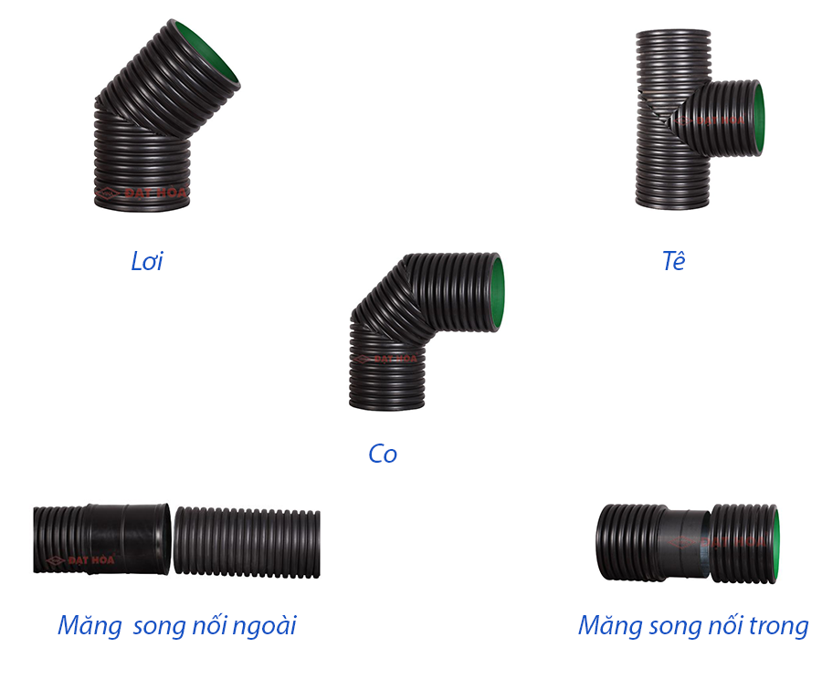 Phụ kiện ống gân HDPE 2 lớp