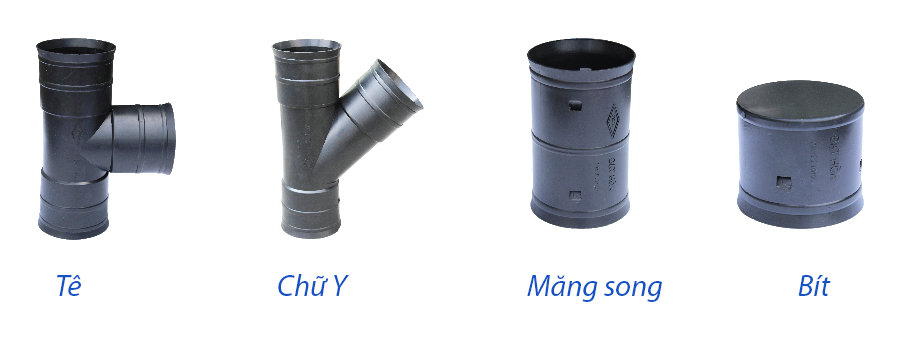 Phụ kiện ống gân HDPE xẻ rãnh