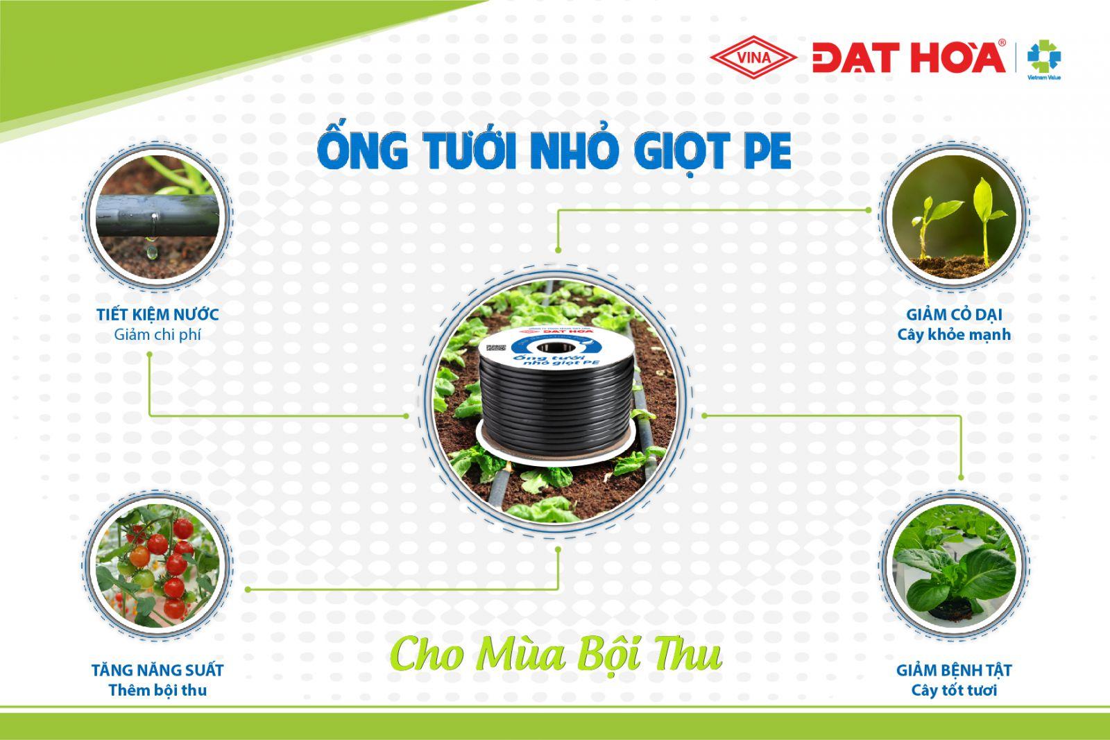 Ống tưới nhỏ giọt Đạt Hòa – cho mùa bội thu
