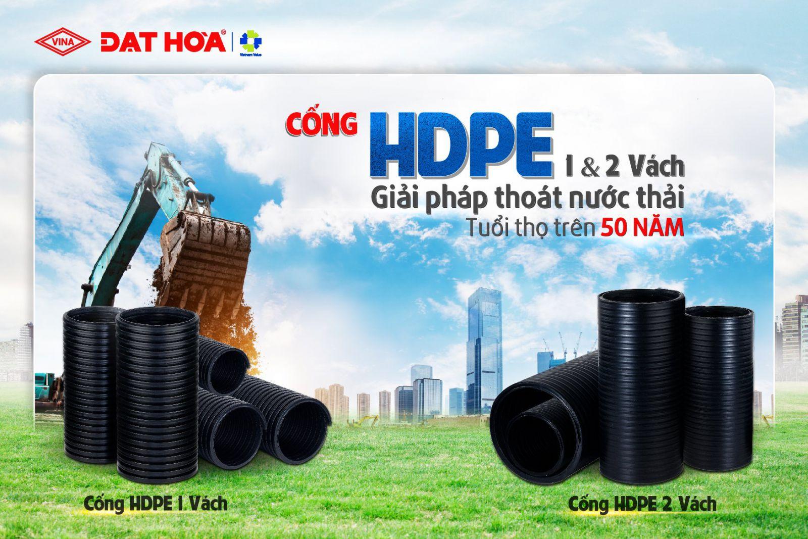 Ống cống HDPE 1 & 2 vách – giải pháp thoát nước thải hiệu quả